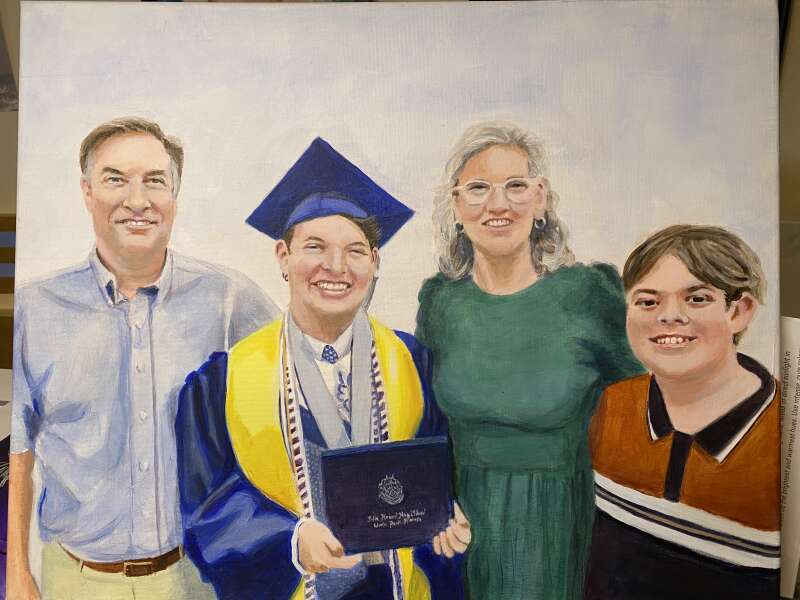 Family graduation portrait